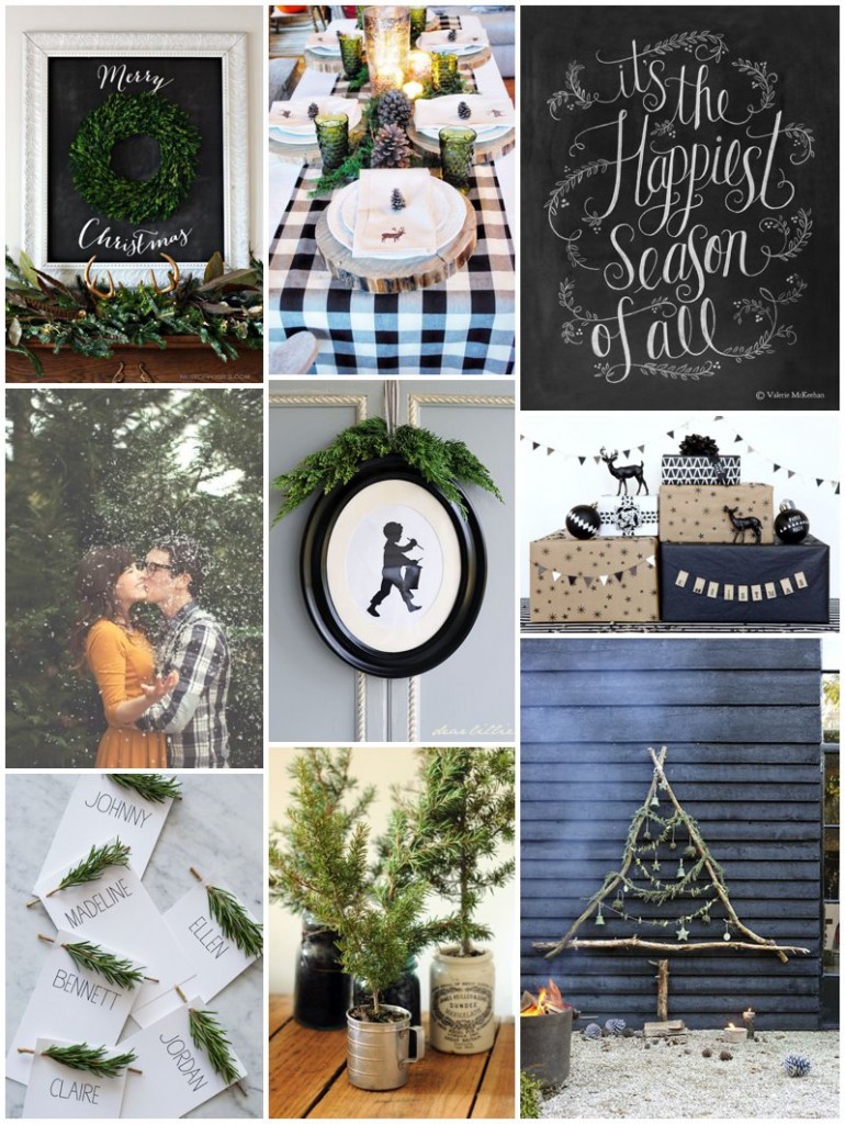 black white green christmas style by design