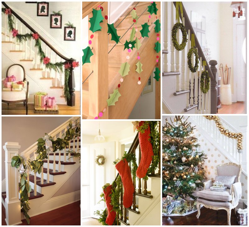 christmas railing garland